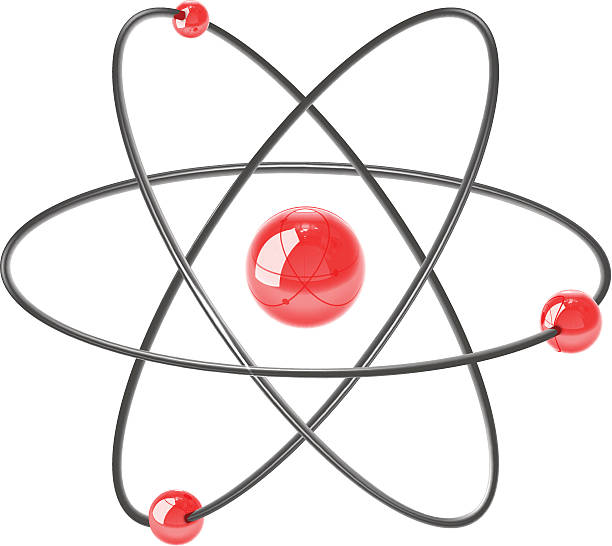 atom - high scale magnification illustrations stock-grafiken, -clipart, -cartoons und -symbole