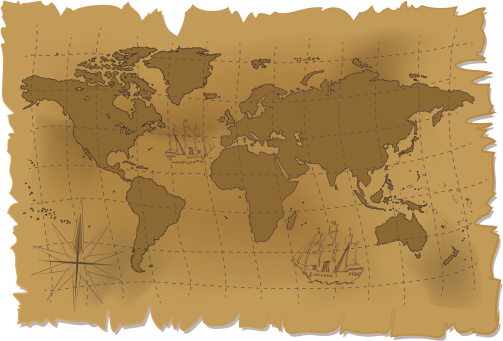 Old world map.
