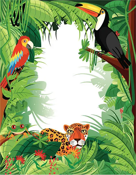 Vector illustration of Tropical Amazon