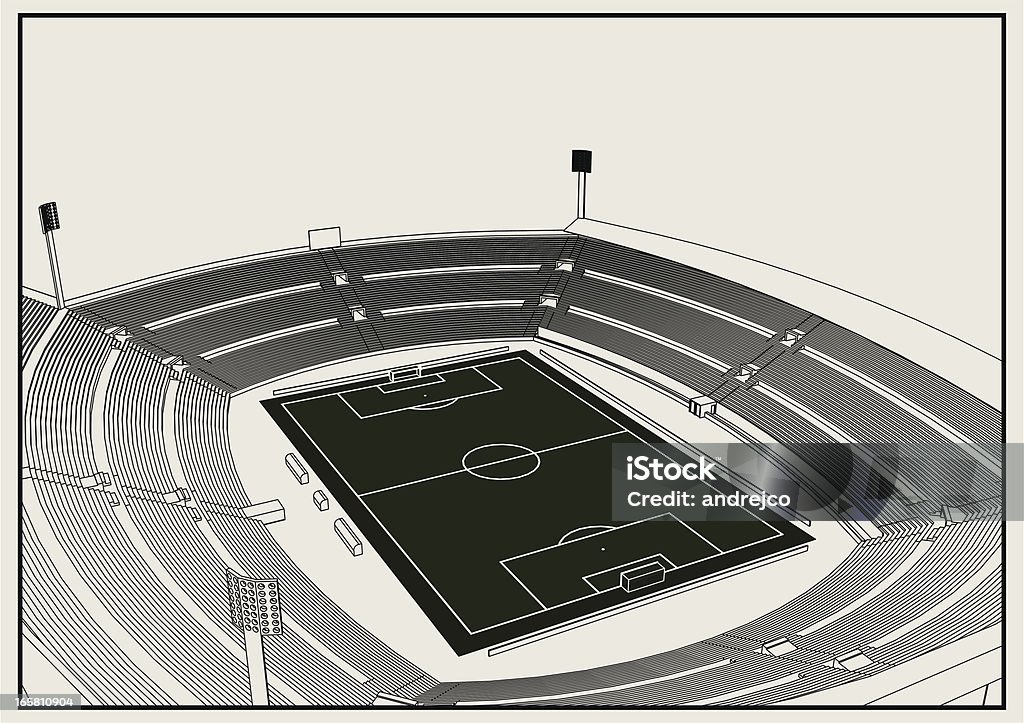 Football – soccer stadium 3D model of foodbal - soccer stadium. Vector illustration. Stadium stock vector