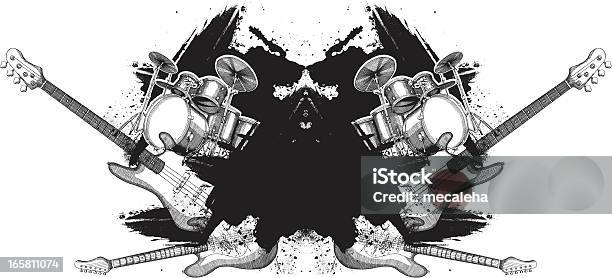 Musical Grunge Design Stock Illustration - Download Image Now - Guitar, Bass Guitar, Rock Music