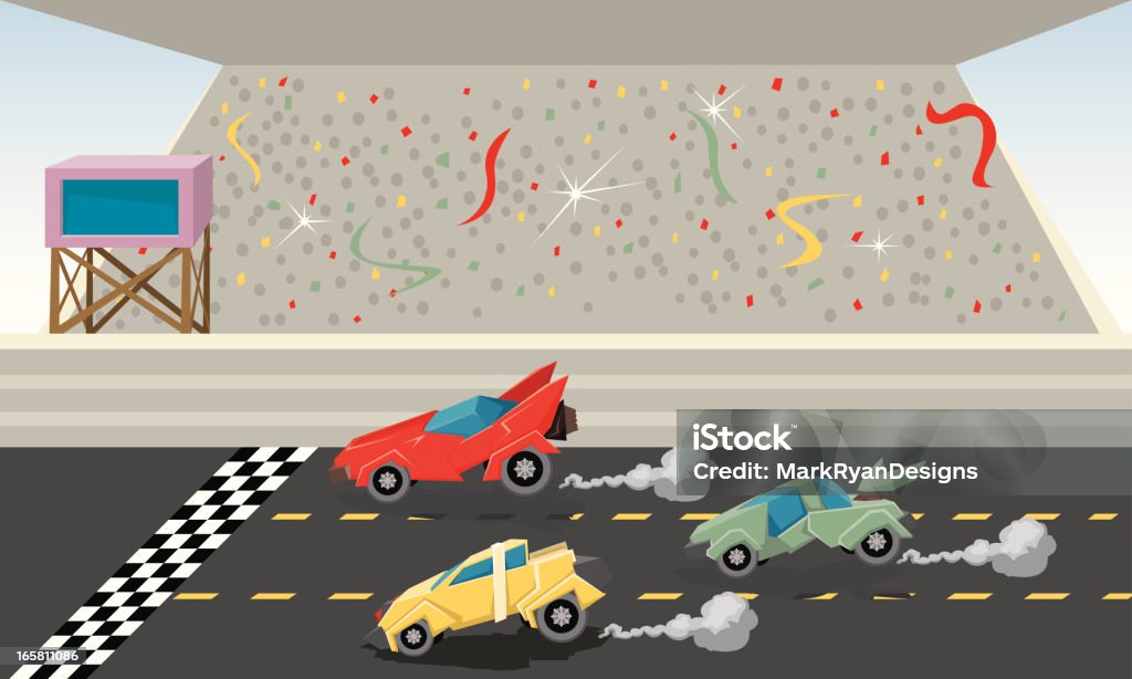 Race to the finish Bleachers stock vector