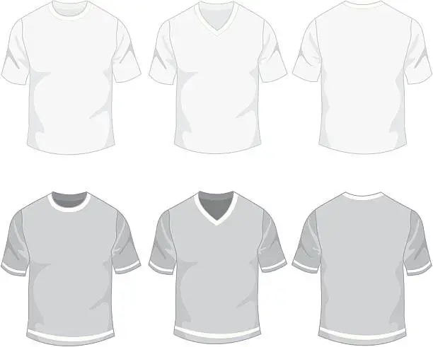Vector illustration of Blank mens t-shirt