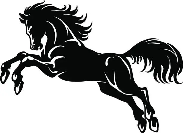 Vector illustration of Horses