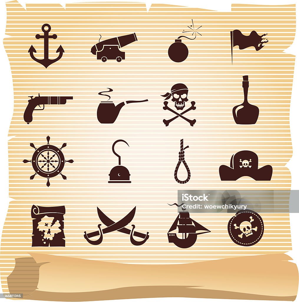 Пиратский Набор иконок - Векторная графика Бомба роялти-фри