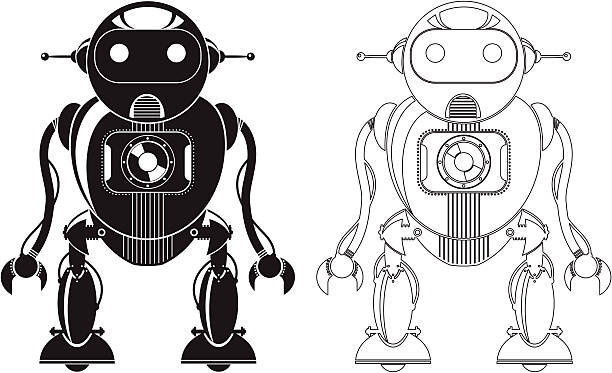 Robot Vector illustration of robot character. robot clipart stock illustrations