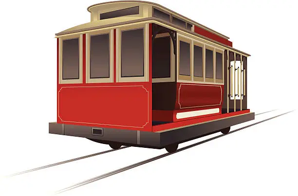 Vector illustration of Trolley Car