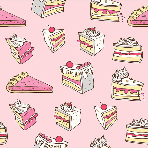 Seamless Cake  clotted cream stock illustrations