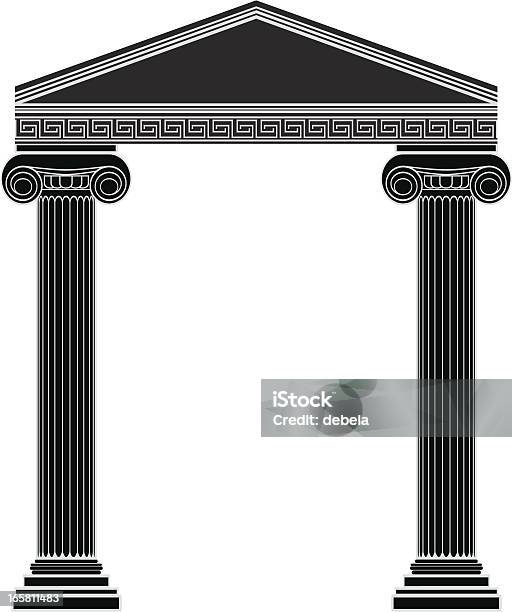 Ilustración de Cornisa Iónica y más Vectores Libres de Derechos de Antiguo - Antiguo, Arco - Característica arquitectónica, Arquitectura