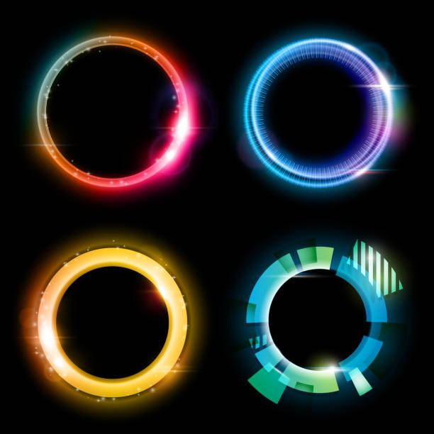 Abstract circles vector art illustration