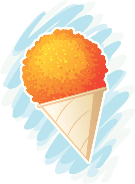 fun snow cone fun illustration of hawaiian shave ice snow cone stock illustrations