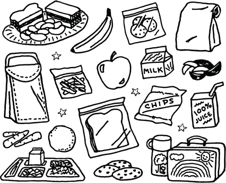 A collection of kids' lunch items.