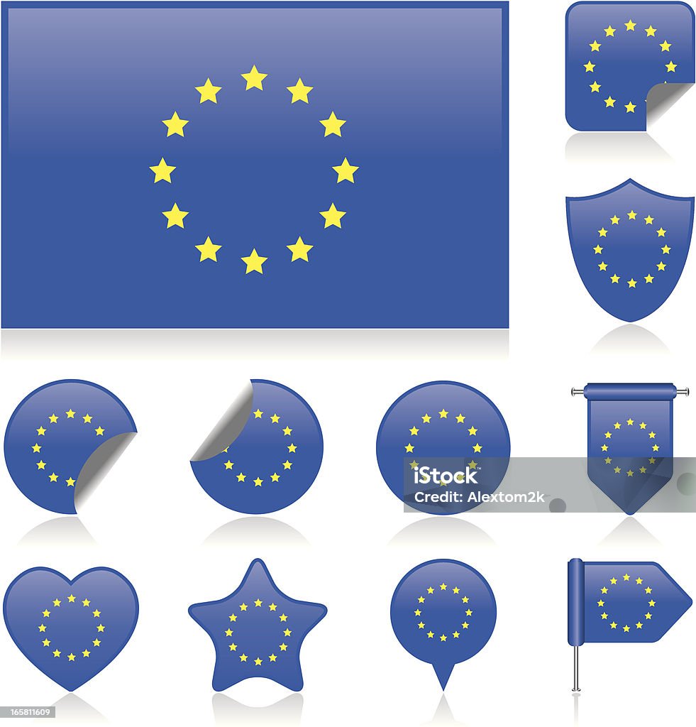 Drapeau en Europe - clipart vectoriel de Armoiries libre de droits