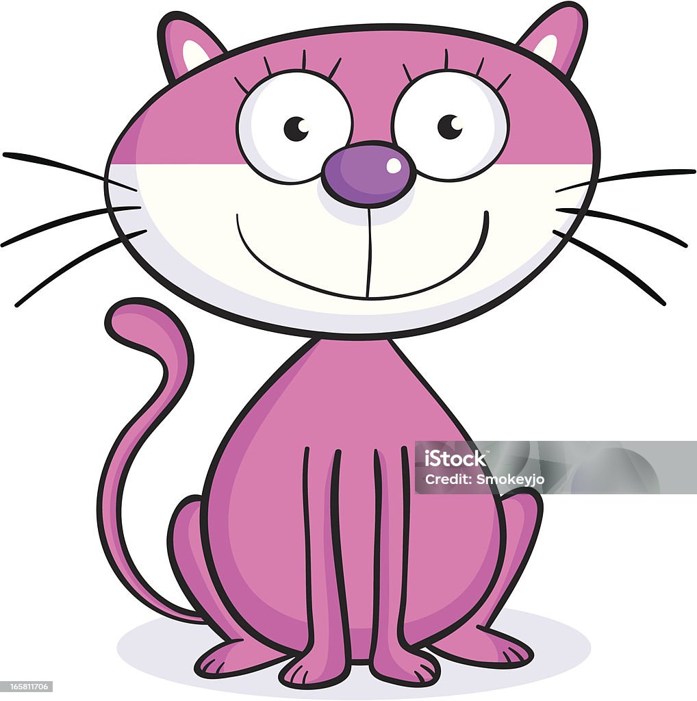 Pink Kitty Graphics Pinky Cat Stock Illustration - Download Image Now - Animal, Animal ...