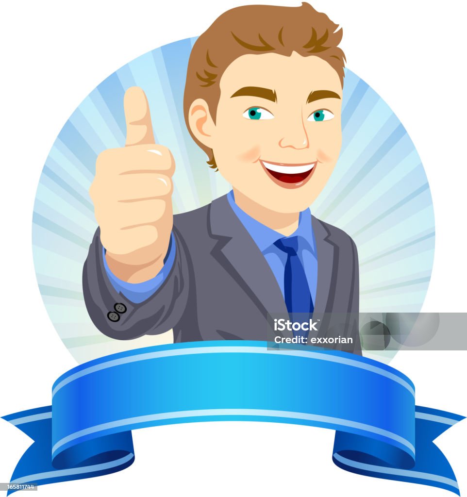 Businessman Thumbs Up Businessman thumbs up. EPS10. Abstract stock vector
