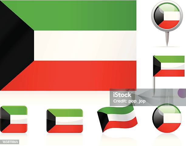 Ilustración de Banderas Conjunto De Iconos De Kuwait y más Vectores Libres de Derechos de Bandera - Bandera, Bandera kuwaití, Bandera nacional
