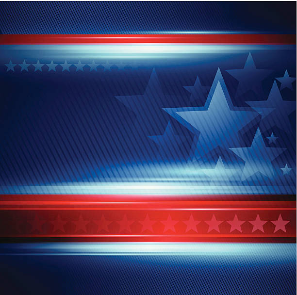 추상적임 거수 배경기술 - star shape striped american flag american culture stock illustrations