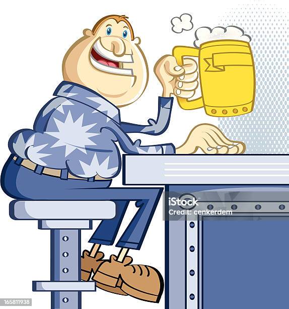 Frio E Delicioso Cerveja - Arte vetorial de stock e mais imagens de Bar - Local de entretenimento - Bar - Local de entretenimento, Terceira idade, Adulto