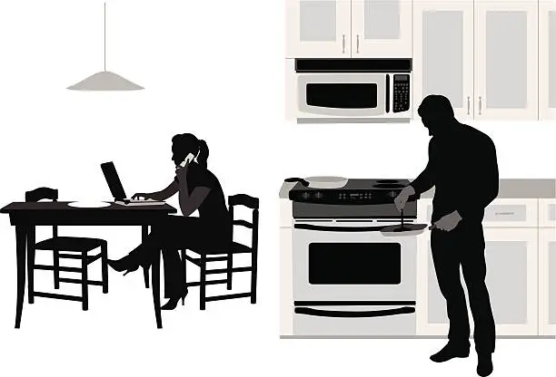 Vector illustration of Talk'n Cook Vector Silhouette