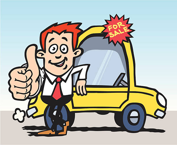 Car Salesman A car salesman's liking this car for your. Please check out my other images :) funny contract stock illustrations