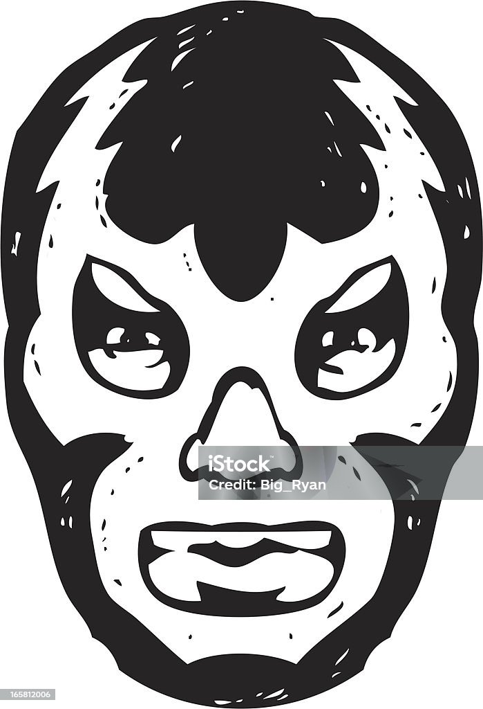 luchador Máscara facial - Vetor de Luta royalty-free