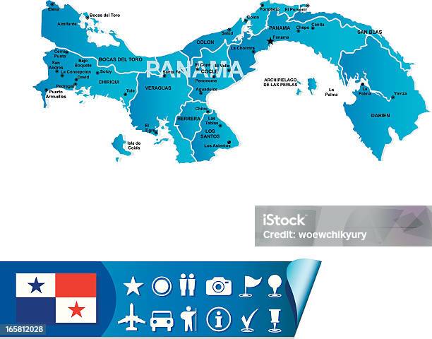 Панама Карта — стоковая векторная графика и другие изображения на тему Бизнес - Бизнес, Векторная графика, Глобальный