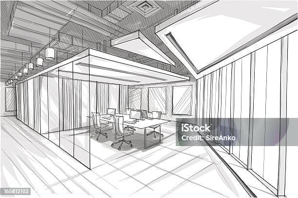 Design Stock Vektor Art und mehr Bilder von Büro - Büro, Architektur, Möbel