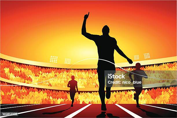 Nummer 1 Stock Vektor Art und mehr Bilder von Rennen - Körperliche Aktivität - Rennen - Körperliche Aktivität, Gewinnen, Laufdisziplin