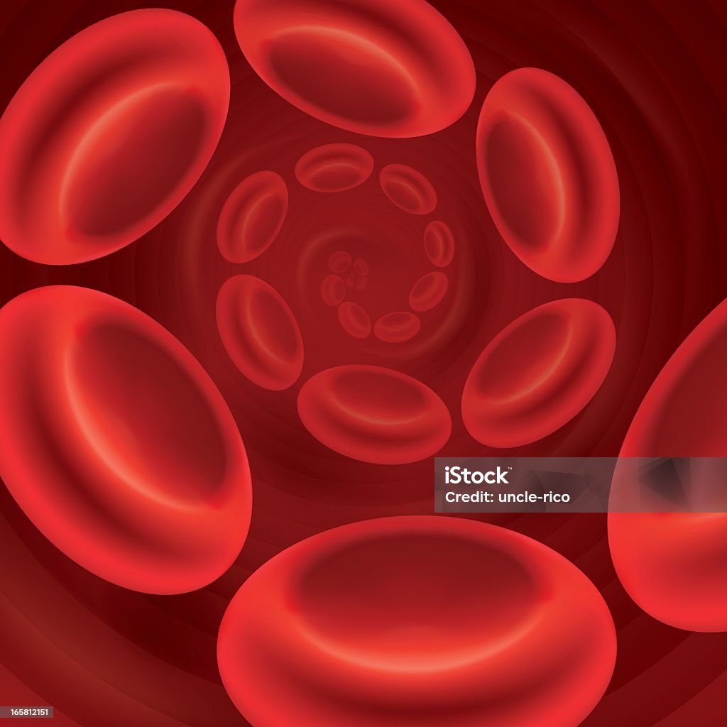 Blutkörperchen fließen Hintergrund - Lizenzfrei Kardiovaskuläres System Vektorgrafik