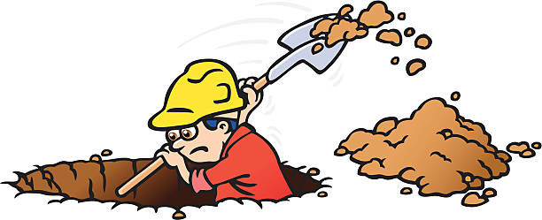 Digging Stock Illustration - Download Image Now - Digging, Archaeology,  Cartoon - iStock