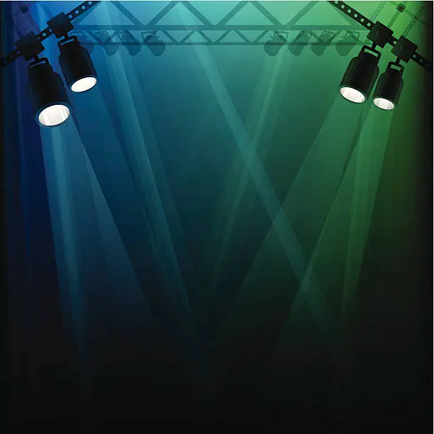 Vector illustration of Stage Lights