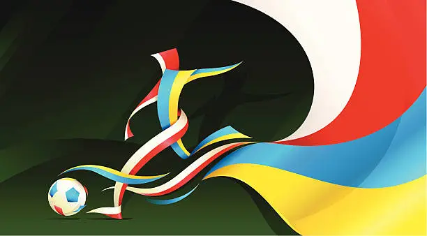 Vector illustration of Euro 2012 Soccer Graphic