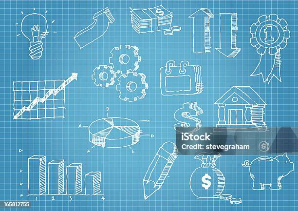 Biznes I Finanse Ikony - Stockowe grafiki wektorowe i więcej obrazów Projekt - Plan - Projekt - Plan, Wykres kołowy, Waluta
