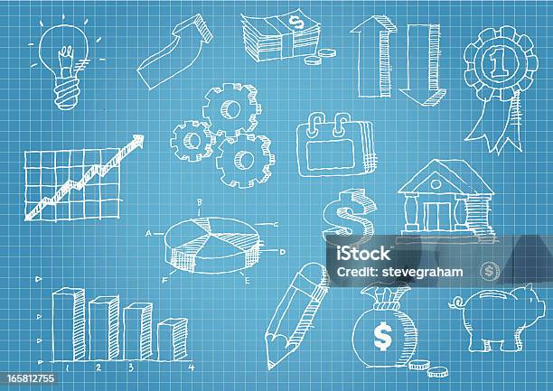 Negócios E Finanças Ícones - Arte vetorial de stock e mais imagens de Cópia Heliográfica - Cópia Heliográfica, Gráfico Redondo, Unidade Monetária