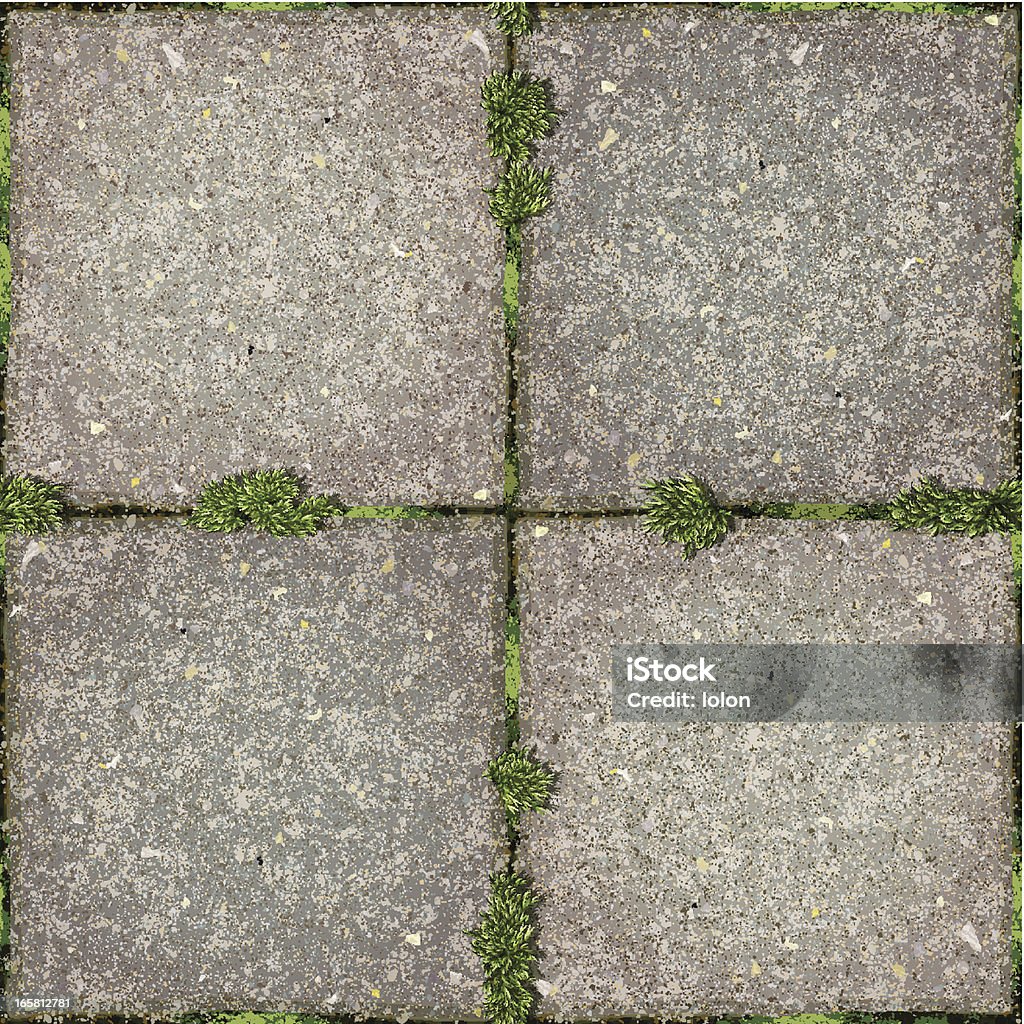Perfecta azulejos de fondo jardín con moss - arte vectorial de Acera libre de derechos
