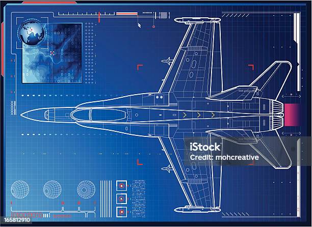Monitorização Da Força Aérea - Arte vetorial de stock e mais imagens de Força Aérea - Força Aérea, Avião, Avião Militar