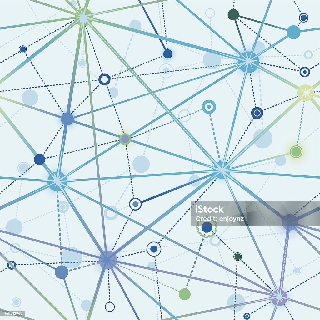 Nahtlose Netzwerk neurons in der blauen Zone - Lizenzfrei Nervenzelle Vektorgrafik