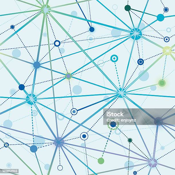 Seamless Réseau De Neurons En Zone Bleue Vecteurs libres de droits et plus d'images vectorielles de Neurone - Neurone, Motif, Abstrait