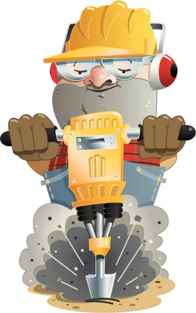 Vector illustration of Construction Guy