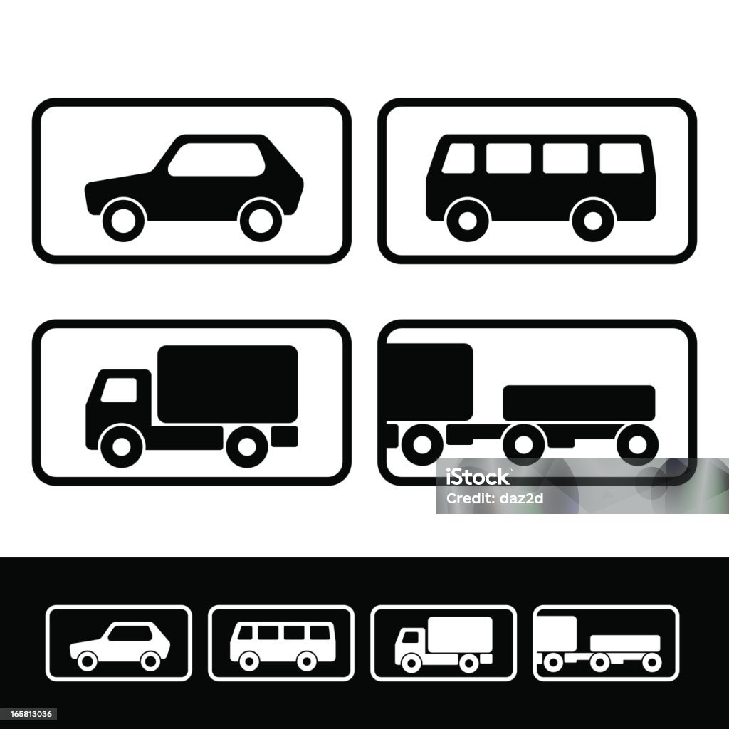 TRAFFIC SYMBOLS Road signs: Back Lit stock vector