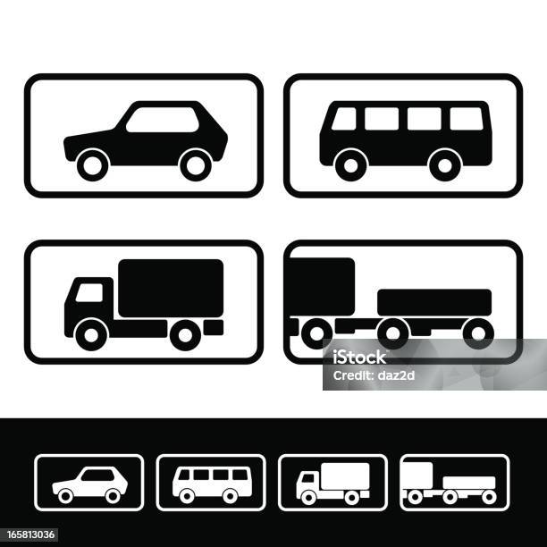 Traffic Symbols Stock Illustration - Download Image Now - Back Lit, Black And White, Black Color