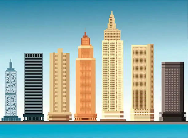 Vector illustration of skyscraper