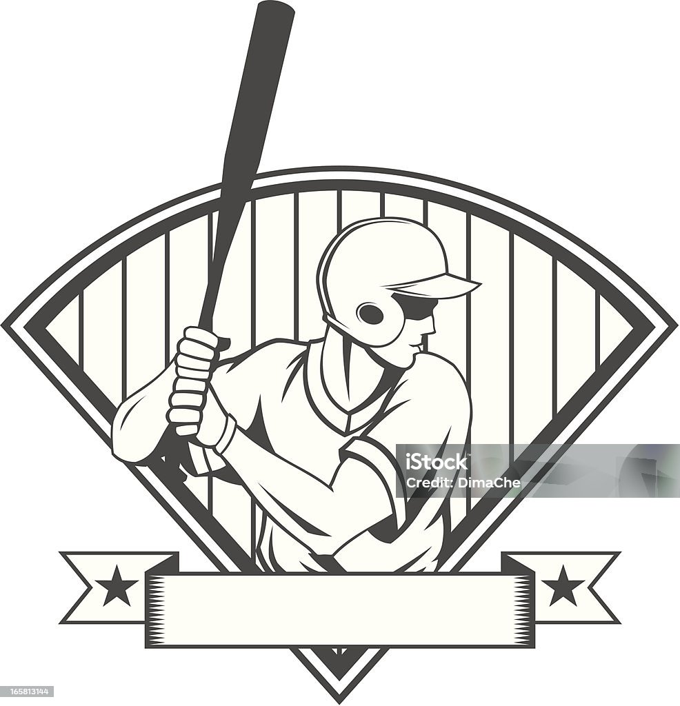 Baseball player - Lizenzfrei Baseball-Spielball Vektorgrafik