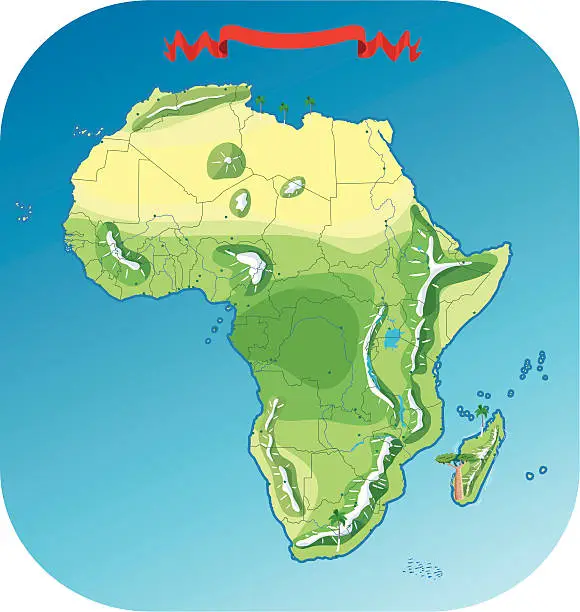 Vector illustration of Africa maps