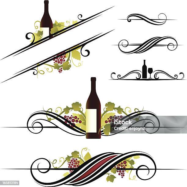 Motifs De Vin Vecteurs libres de droits et plus d'images vectorielles de Bouteille de vin - Bouteille de vin, Alcool, Aliments et boissons