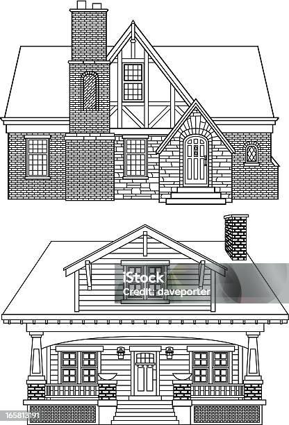 Vetores de Desenho De Vetor Casa e mais imagens de Grade de proteção - Grade de proteção, Degraus, Arco - Característica arquitetônica