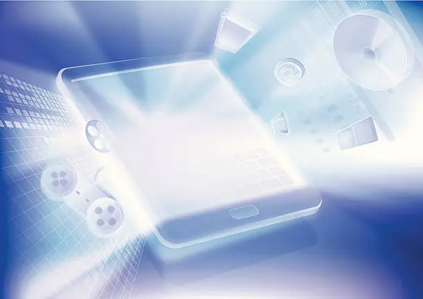 Vector illustration of Tablet Touch Screen Computer