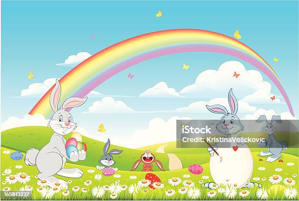 Pasqua - Immagini vettoriali stock e altre immagini di Pasqua - Pasqua, Coniglietto di Pasqua, Sfondi
