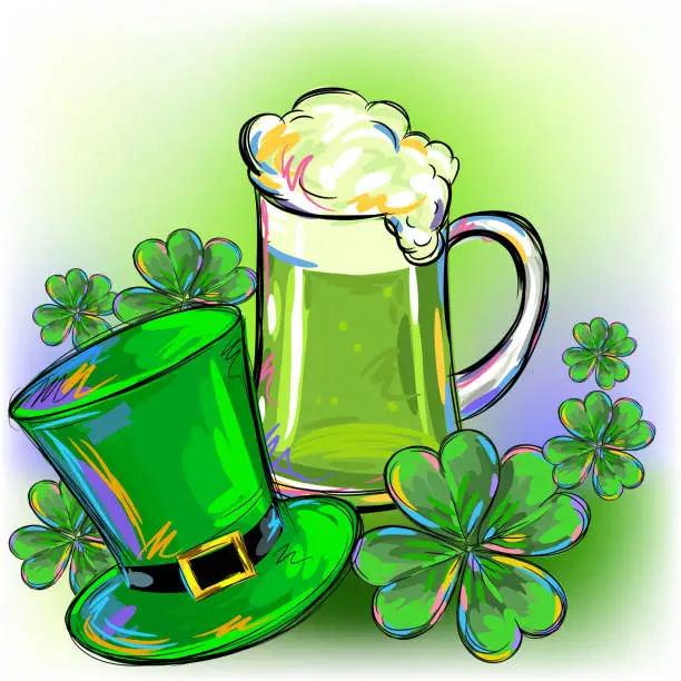 Vector illustration of St Patricks day Background