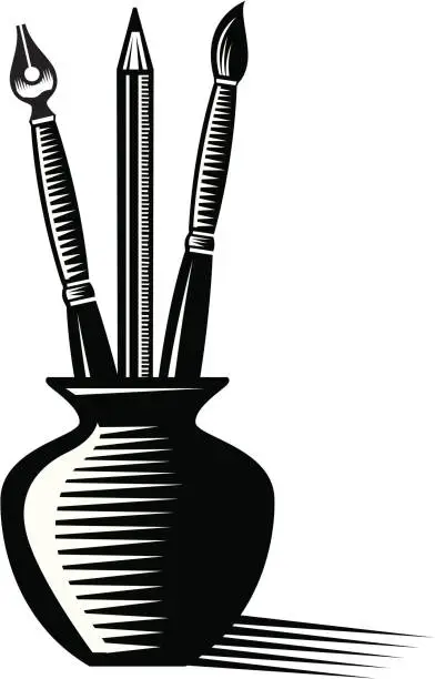 Vector illustration of Art materials